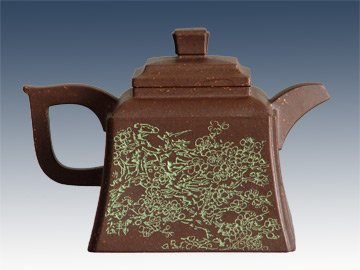 王石耕紫砂壶 四方抽角 