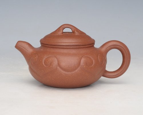 周华芳紫砂壶 仿古如意 