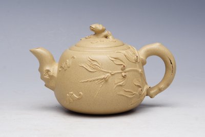 许新禄紫砂壶 五福寿桃 