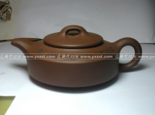 王安凤紫砂壶 扁石 