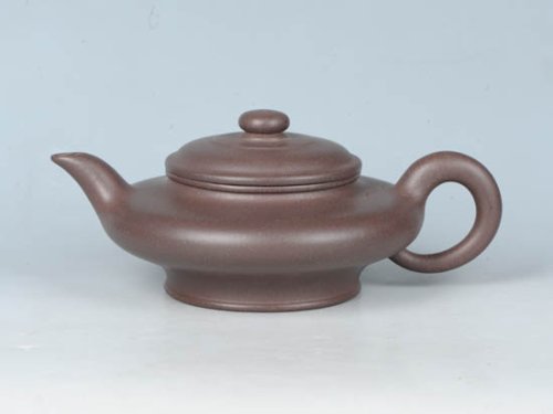 周庚大紫砂壶 虚扁 