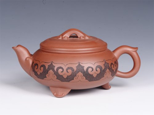 董建平紫砂壶 如意纹壶 