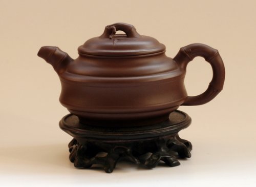 李美玲紫砂壶 双线竹鼓 