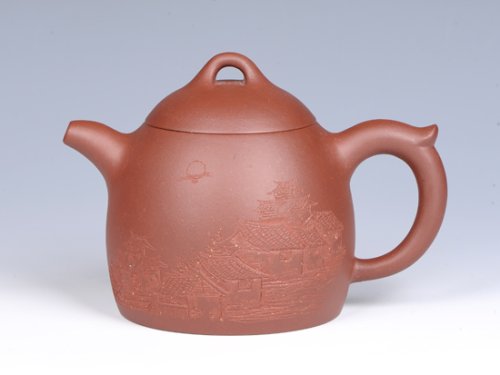 曾红清紫砂壶 - 浮雕秦权 - 