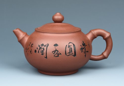 张勇强紫砂壶 笑樱竹节 