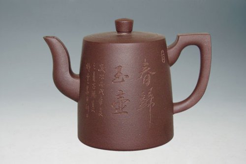 周杰紫砂壶 圆柱 