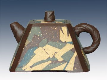 吴培林紫砂壶 晶韵贴泥 