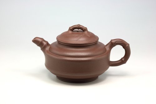 陆德祥紫砂壶 上双线竹鼓 