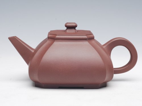 陈健紫砂壶 抽角斗方 