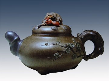 何道洪紫砂壶 松竹梅 