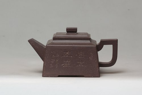 余美珍紫砂壶 砖方 