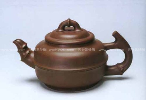 吴震紫砂壶 竹泉壶 