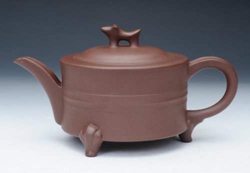 周建伟紫砂壶 三足吉祥 