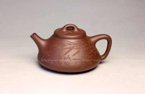 吴建平紫砂壶 全手工 《子冶石瓢》泥料原矿底槽青 容量250cc 