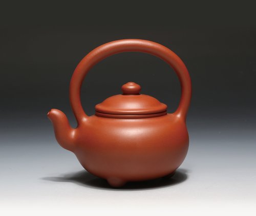 方小龙紫砂壶 神珠提梁 