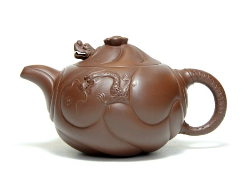 姜建荣紫砂壶 鱼化龙 