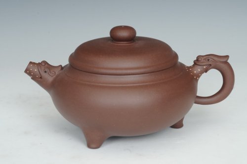 陈永坤紫砂壶 三脚龙珠 