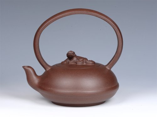 曾红清紫砂壶 - 提梁石狮 - 