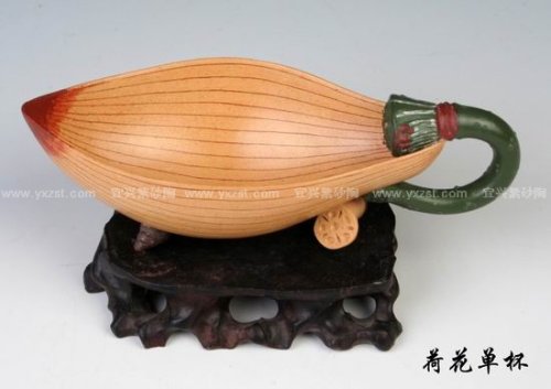 紫砂壶 荷花单杯 