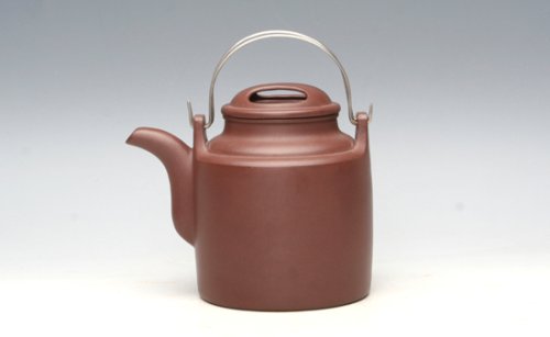 吴青紫砂壶 洋桶400紫泥 