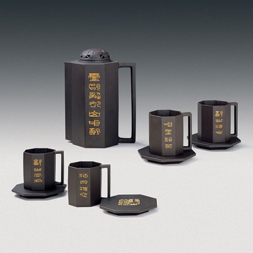 鲍志强紫砂壶 八面来风茶具 