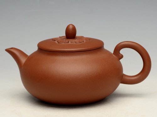 范建鹏紫砂壶 平盖祥云 