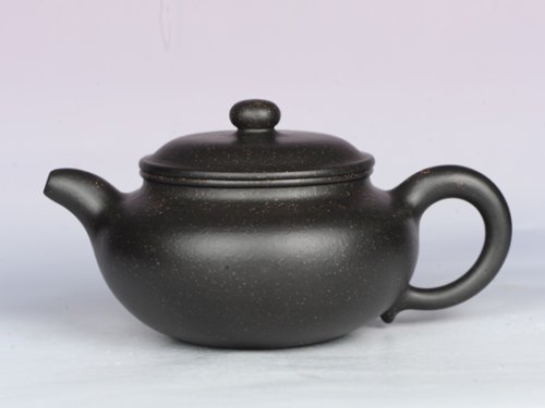 吴建军紫砂壶 黑金沙仿古 