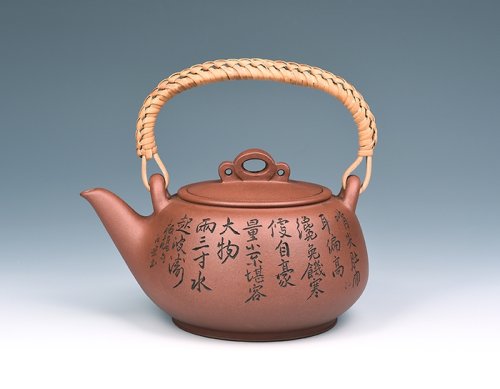 江建群紫砂壶 板桥提梁 