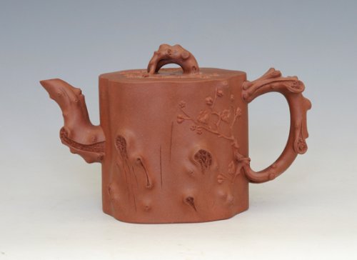 尹红英紫砂壶 梅桩 