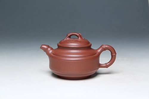 张俊良紫砂壶 双线竹鼓 