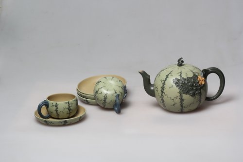 钱建生紫砂壶 西瓜套壶 