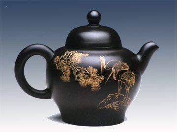 陈健紫砂壶 延年益寿 