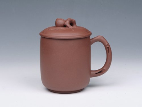 钱红月紫砂壶 桃杯 