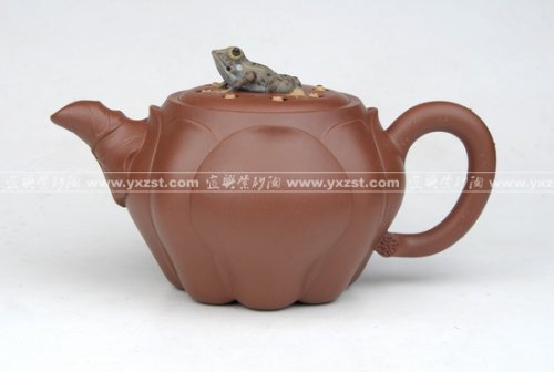 何军紫砂壶 大莲子壶 
