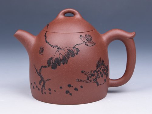 强建红紫砂壶 秦权 