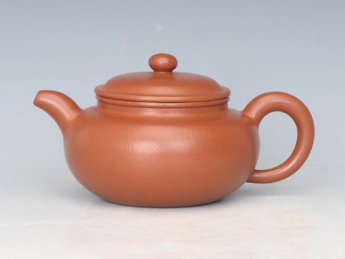 周建芬紫砂壶 朱泥仿古 