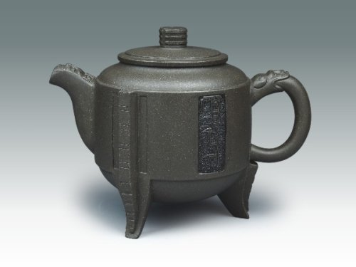 姜建荣紫砂壶 三足鼎 