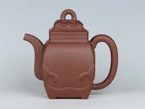 罗荣贤紫砂壶 四方如意   泥料：红棕青 