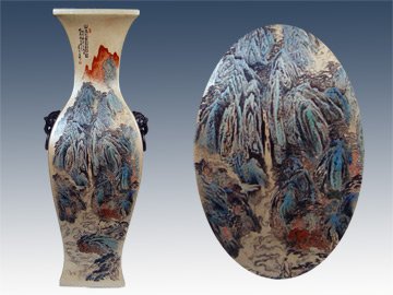 钱一清紫砂壶 鱼尾鹤颈瓶 