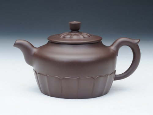 施月红紫砂壶 莲花 