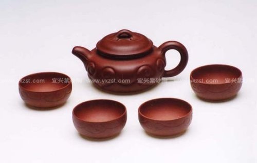 徐健紫砂壶 仿古如意套壶 