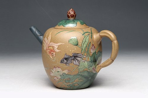 汪建川紫砂壶 花莲子 