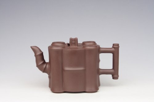 张生荣紫砂壶 五头竹 紫泥 