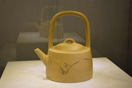 马永强紫砂壶 曼生提梁 天津美术学院霍春阳教授书画 