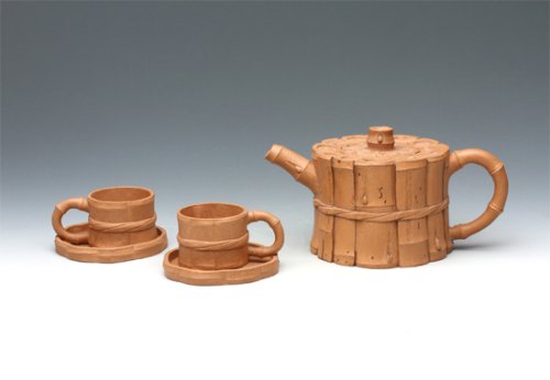 曹建华紫砂壶 束竹套壶 