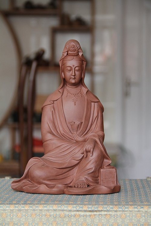 李正华紫砂壶 持经观音 