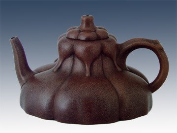 时大彬紫砂壶 玉兰花瓣壶 