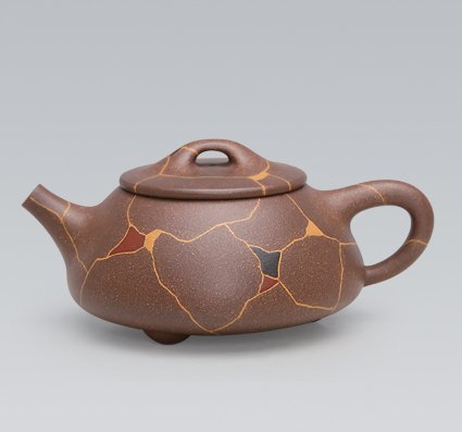 高俭紫砂壶 冰片石瓢四 
