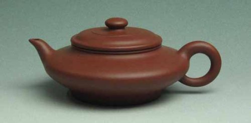 朱国强紫砂壶 虚扁 