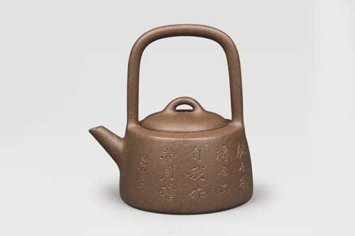 邵美芳紫砂壶 曼生提梁 